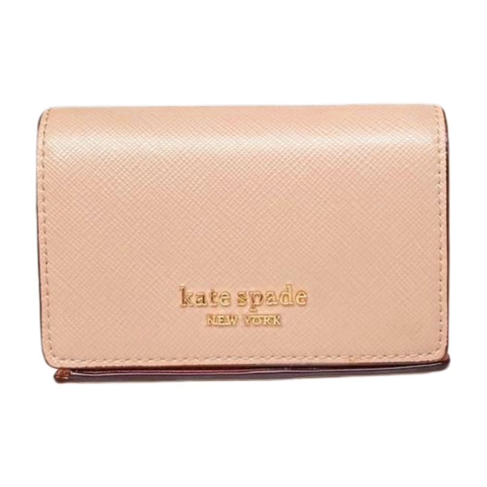 Kate Spade Booked Trifold Flap Wallet, Warm Beige Nude - Picture 3 of 4